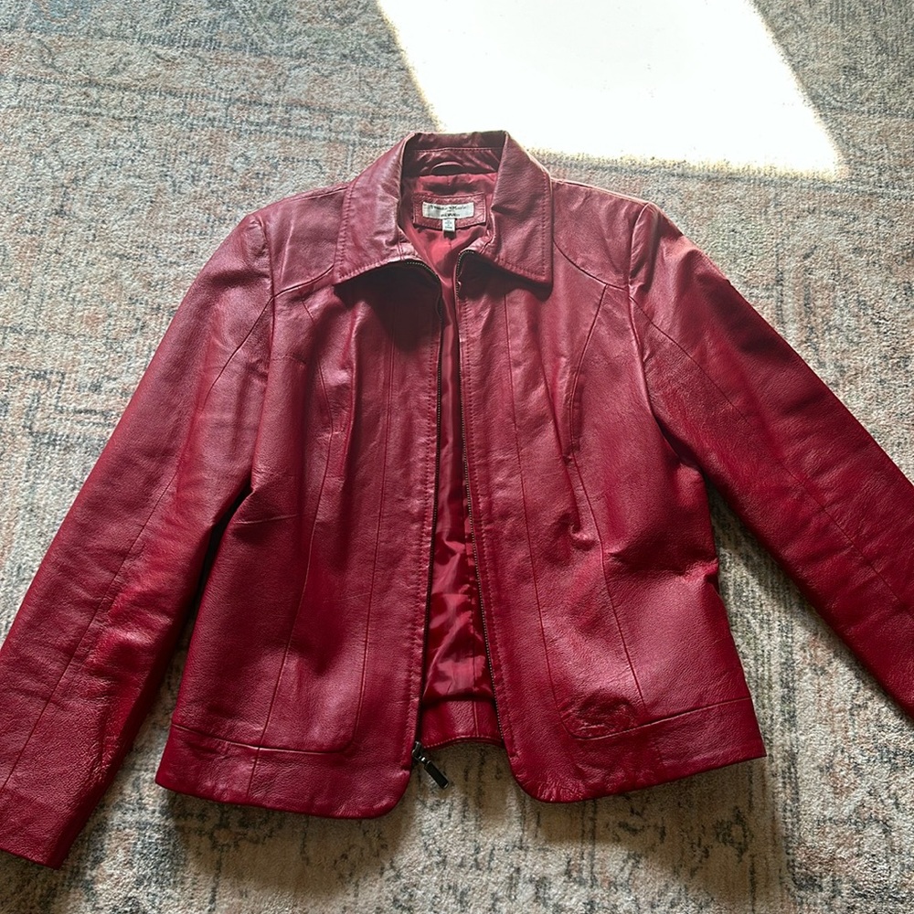 Vintage Red Leather Jacket